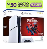 Consola PlayStation 5 Slim con lector de discos, 1TB, Bundle Spider-Man 2 PS5